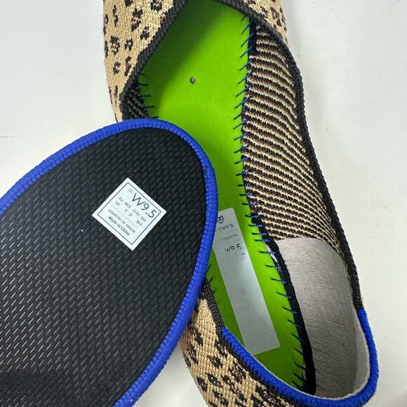 Rothy's Spotted Leopard Animal Round Toe Flats Women’s Size 9.5 Washable Shoes - Picture 12 of 12